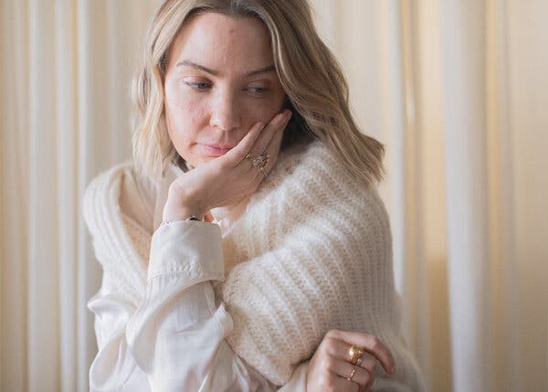Sarah Redzikowski began picking her skin as a child as a way to cope with stress at home. “I get in front of the mirror and then suddenly the time is gone,” she said.Credit...Alex Welsh for The New York Times